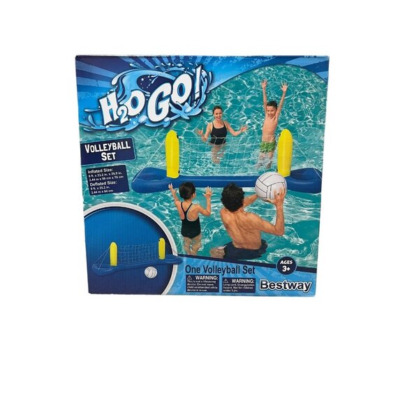 Bestway H2O Go! Floating Inflatable Pool Volleyball Set  Beach‎ Lake - Picture 1 of 2